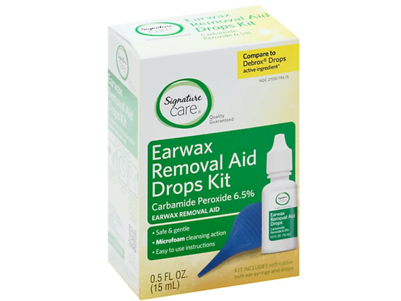 Signature Care Earwax Removal Aid Drops Kit, 0.5 fl oz/15 mL