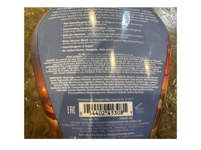 Designer Skin Divine Tanning Lotion, 13.5 fl oz/400 mL