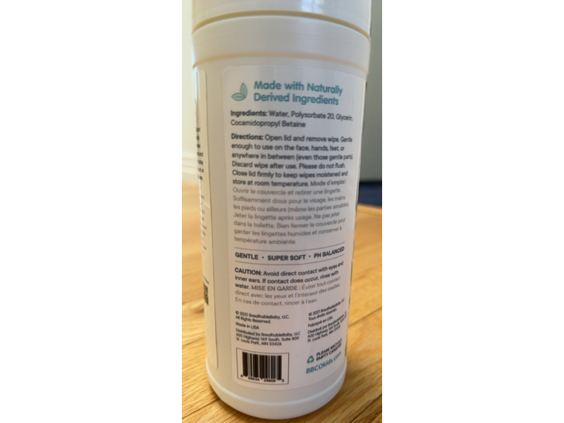 BB & Co Bath & Body Wipes, Cucumber & Aloe, 30 Count