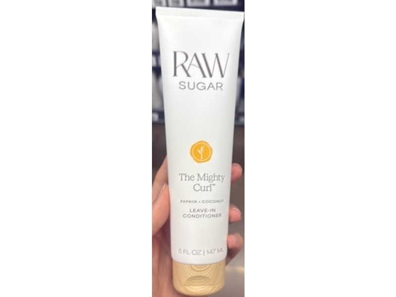 Raw Sugar The Mighty Curl Leave-In Conditioner, Papaya + Coconut, 5 fl oz/147 mL