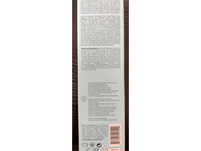 R+Color Liqui-Creme Permanent Hair Color, 2.05 oz/58.2 g