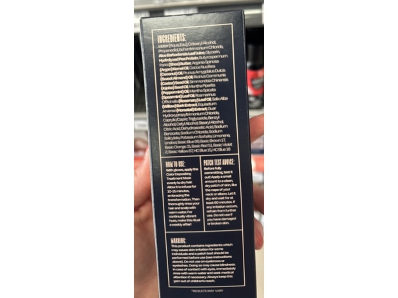 Overtone Semi-Permanent Color Depositing Treatment Mask, Black Velvet, 4.5 fl oz/133 mL