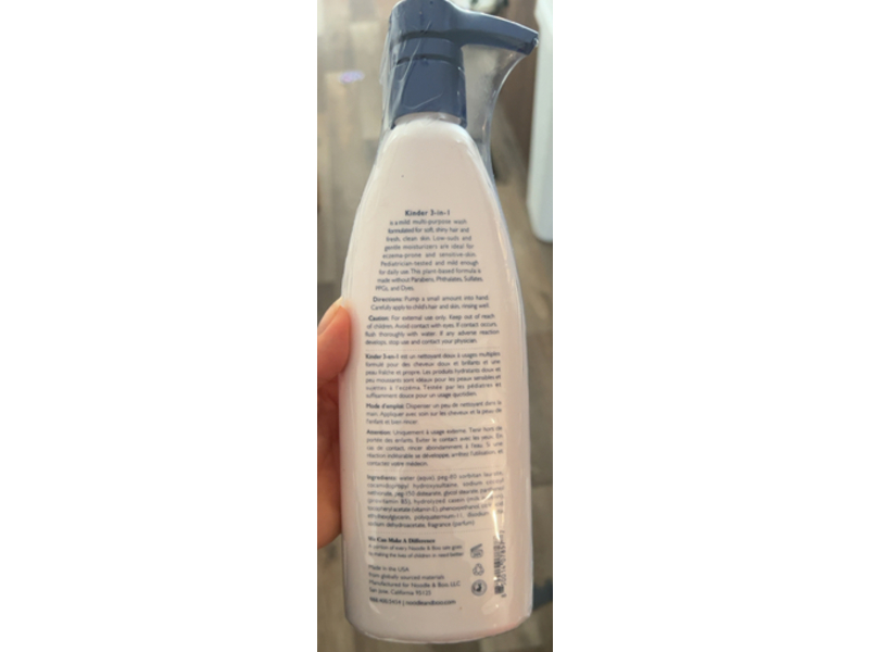 Noodle & Boo Kinder 3-In-1 Shampoo, Conditioner & Body Wash, 16 fl oz/473 mL