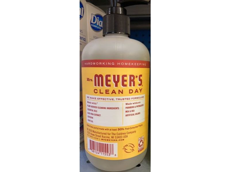 Mrs. Meyer's Clean Day Hand Soap, Clementine Scent, 12.5 fl oz/370 mL