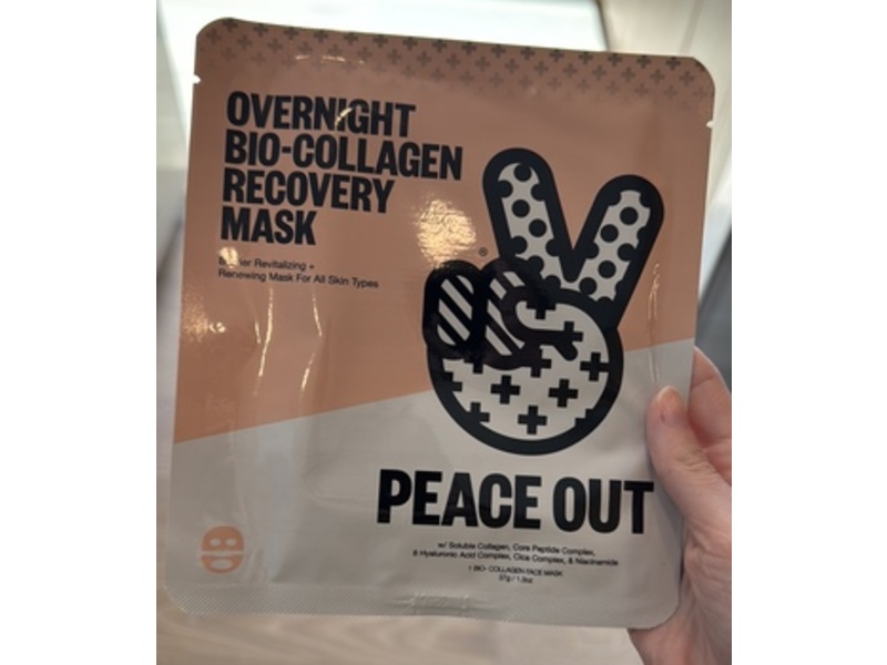 Peace Out Skincare Overnight Bio-Collagen Recovery Mask, 1.3 oz/37 g