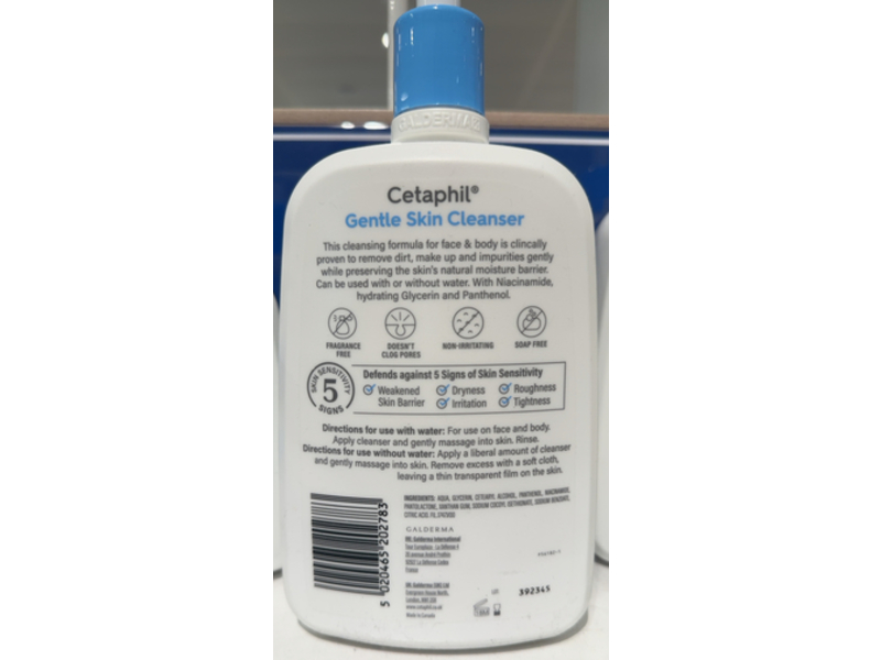 Cetaphil Gentle Skin Cleanser, Normal to Dry, Sensitive Skin, 1 L
