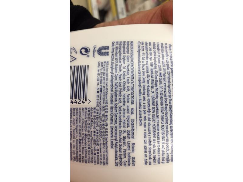 Dove Deeply Nourishing Body Wash, 750 mL.