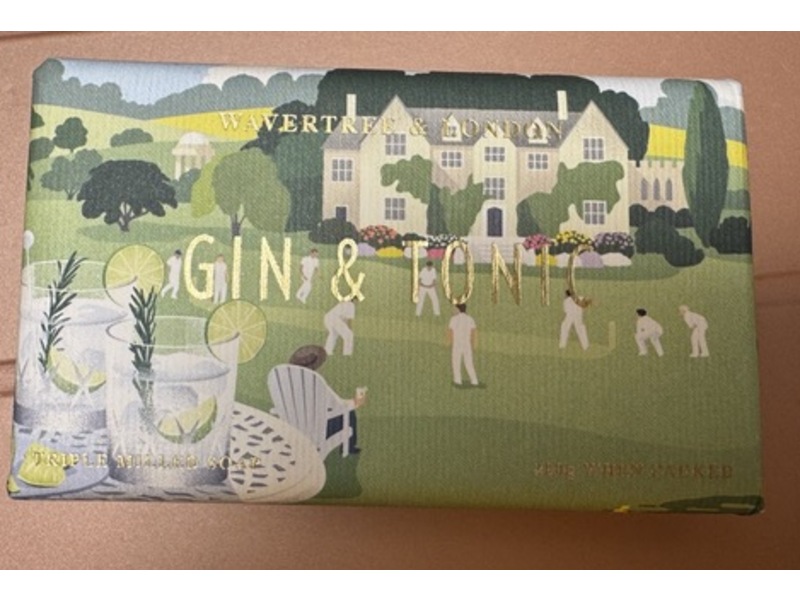 Wavertree & LondonTriple Milled Bar Soap, Gin & Tonic, 7 oz/200 g
