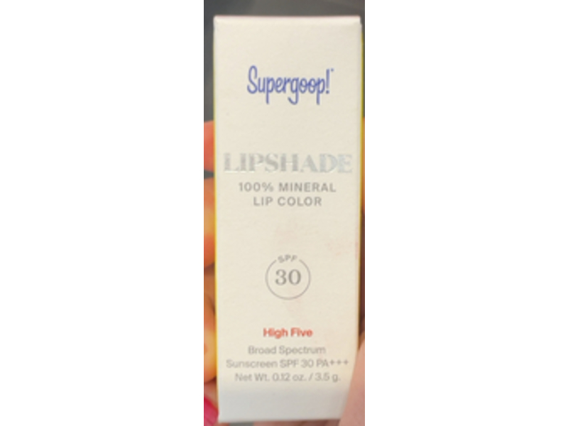 Supergoop Lipshade 100% Mineral Lip Color, High Five, SPF 30, 0.12 oz/3.5 g