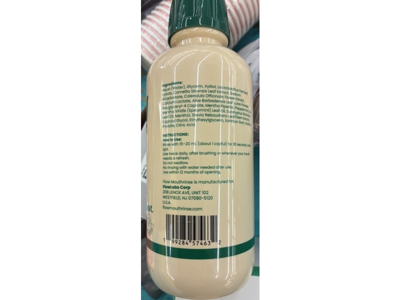 Flow Mouthrinse, Mineral Mint, 16.9 fl oz/500 mL