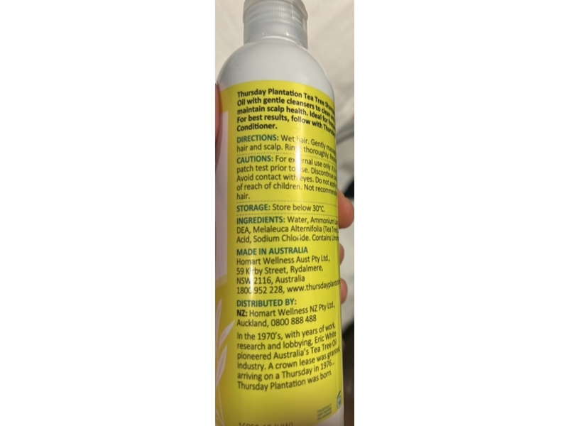 Thursday Plantation Everyday Shampoo, Tea Tree, 250 mL