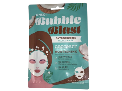 Onsoi Bubble Blast Oxygen Bubble Facial Mask, Coconut, 0.78 fl oz/23 mL