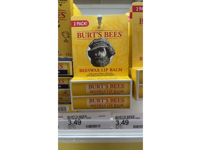Burt's Bees Beeswax Lip Balm, Soothing, Cooling, Refreshing, 0.15 oz/4.25 g