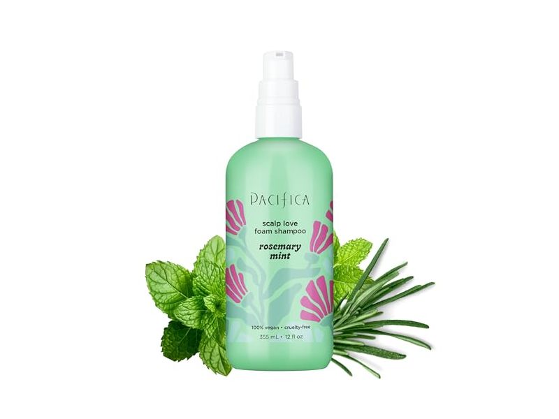 Pacifica Scalp Love Foam Shampoo, Rosemary Mint, 12 fl oz/355 mL