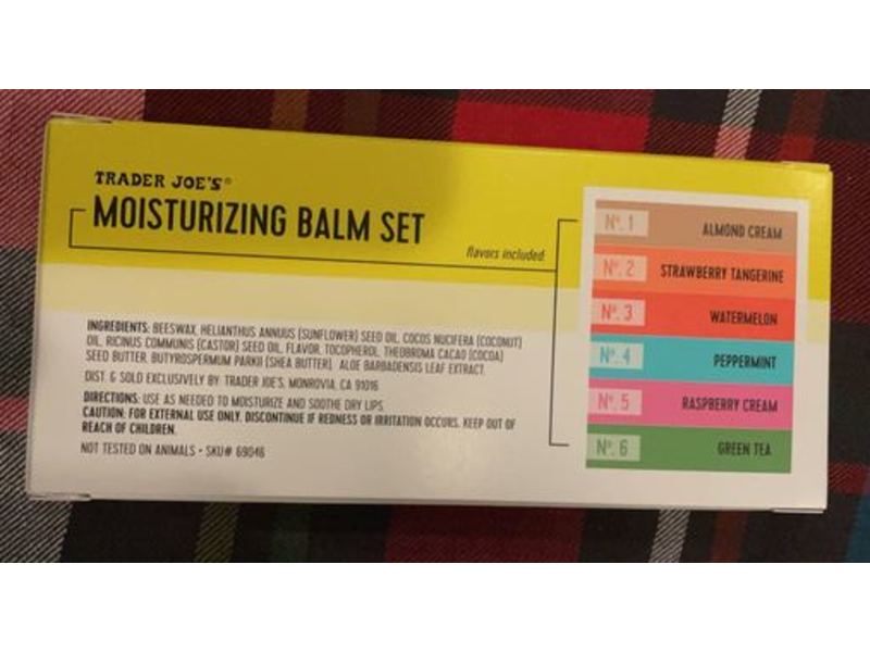 Trader Joe's Moisturizing Lip Balm Set, 0.13 oz/3.7 g, 6 Pack