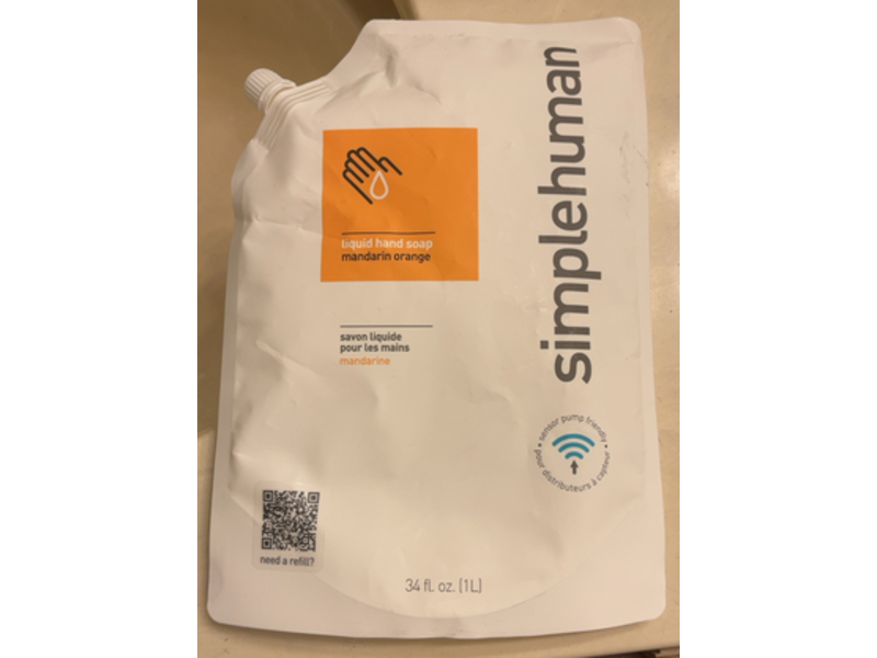 Simplehuman Liquid Hand Soap, Mandarin Orange, 34 fl oz/1 L