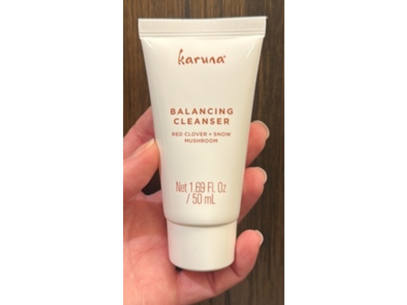 Karuna Balancing Cleanser, Red Clover + Snow Mushroom, 1.69 fl oz/50 mL
