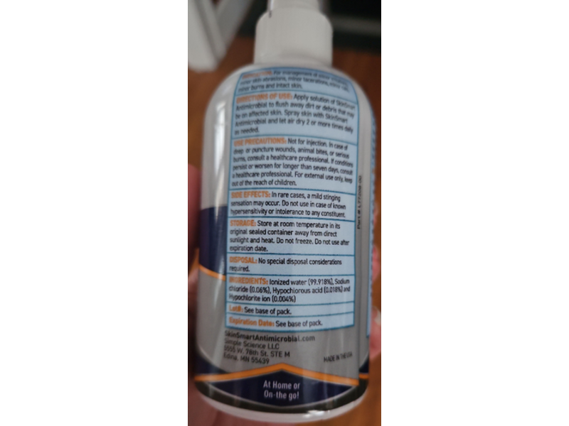 SkinSmart Antimicrobial Facial Cleanser Spray, 8 fl oz/236 mL