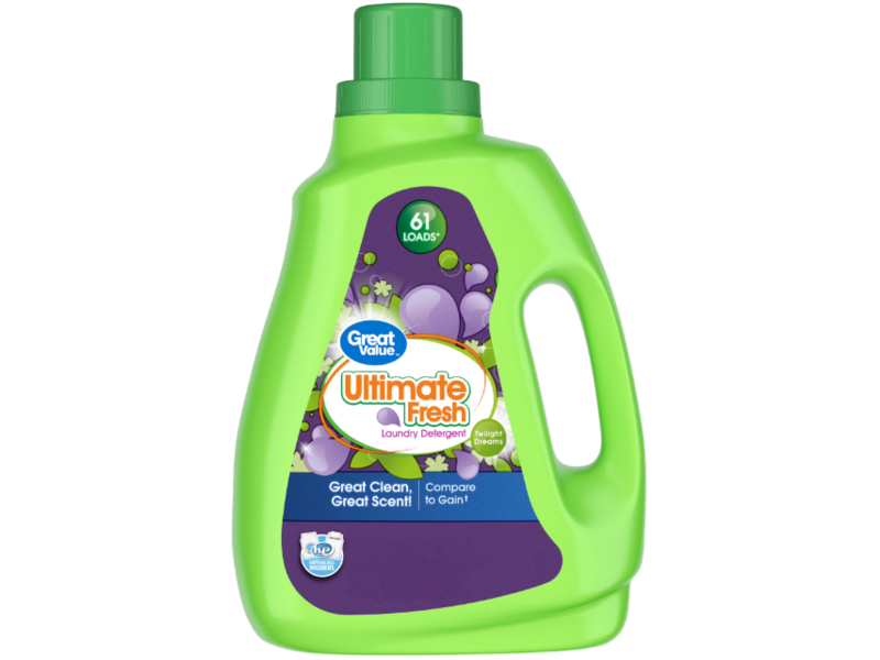 Great Value Ultimate Fresh Laundry Detergent, 88 fl oz/2.6 L, 61 Loads