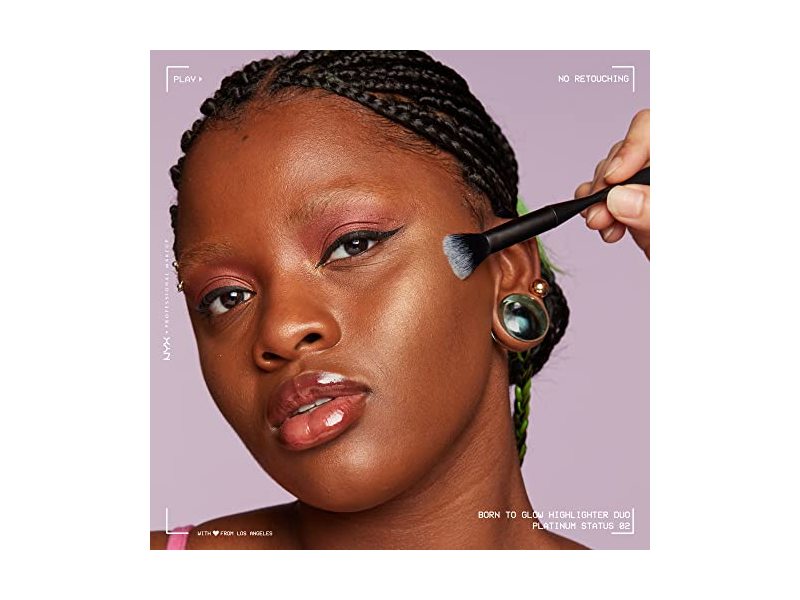 NYX PROFESSIONAL MAKEUP Born To Glow Icy Highlighter Duo - Platinum Status