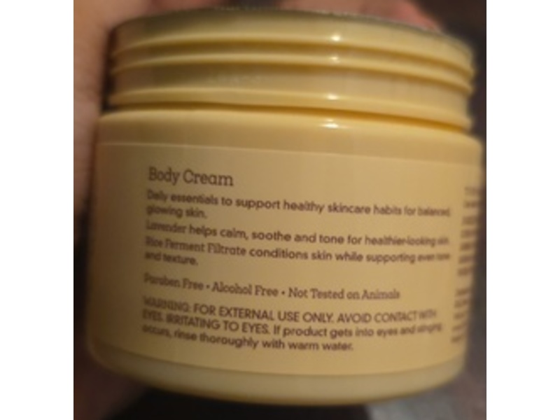 Global Beauty Care Rice Water Body Cream, Lavender& Rice Ferment Filtrate, 5 fl oz/147 mL