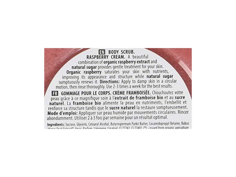 Organic Shop Body Scrub Natural Raspberry Cream and Sugar 250ml