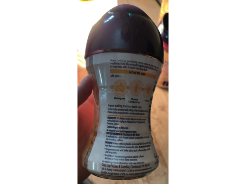 Downy Comfy Cozy In-Wash Softening Booster, Softness Light Scent, 5.9 oz/167 g