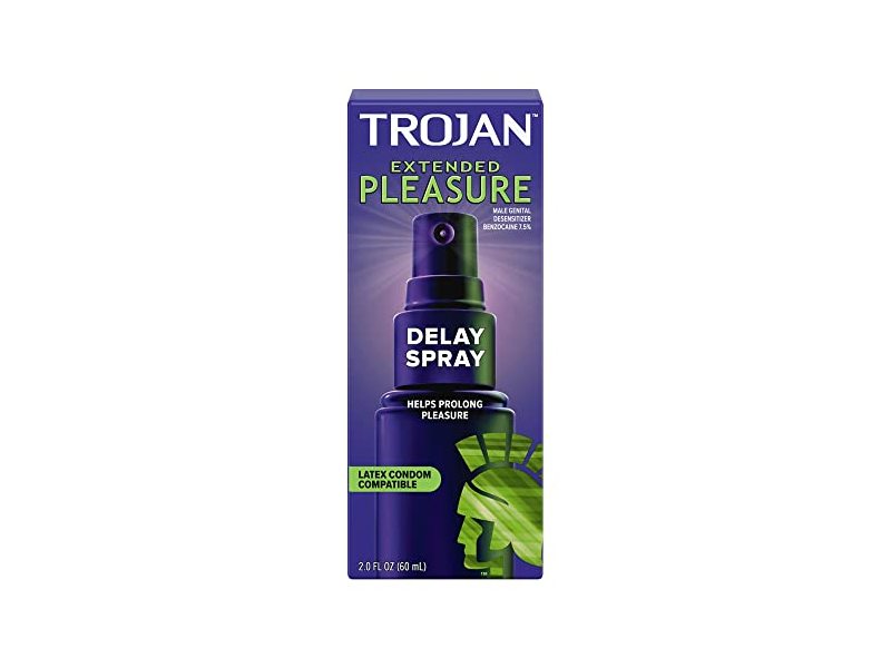 Trojan Extended Pleasure Delay Spray, 2 fl oz/60 mL