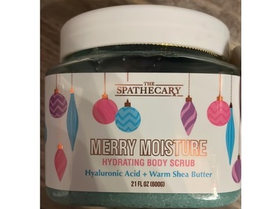 The Spathecary Merry Moisture Hydrating Body Scrub, Hyaluronic Acid + Warm Shea Butter, 21 fl oz/600 g
