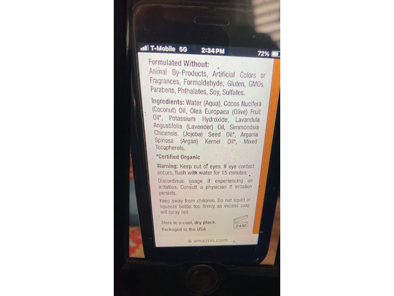 Mild By Nature Castile Soap, Lavender, 34 fl oz/1005 mL