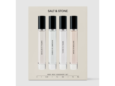 Salt & Stone Body Mist Discovery Set, 0.34 fl oz/10 mL, Pack Of 4