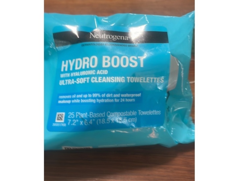 Neutrogena Hydro Boost Ultra Soft Cleansing Towelettes, 25 Count, Pack Of 2