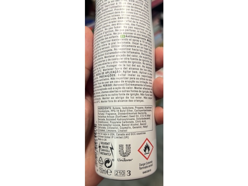 Dove Go Fresh Anti-Transpirant, Cucumber & Green Tea, 150 mL