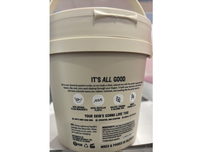 California Naturals Body Scrub Tub, Raw Sugar, Coconut Oil, Vitamin C, 14.5 fl oz/414 g