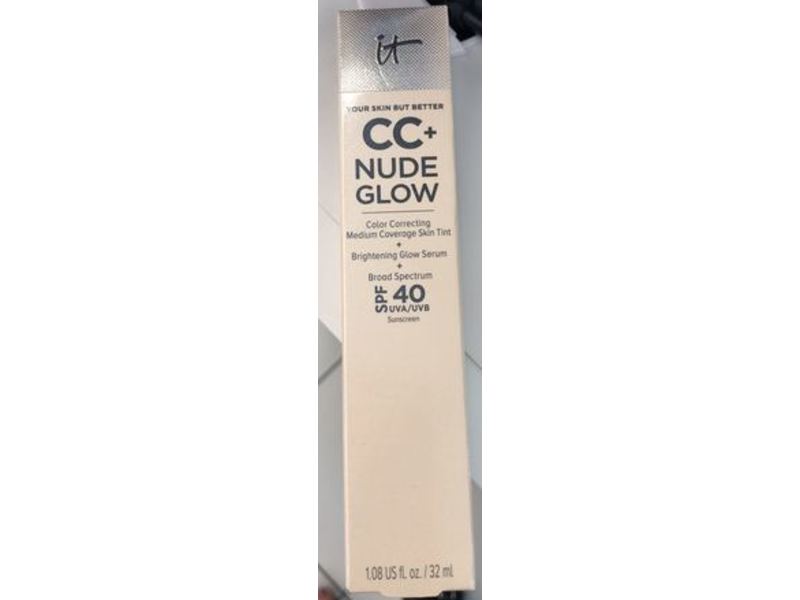 It Cosmetics CC+ Nude Glow Color Corrector, Fair Light, SPF 40, 1.08 fl oz/32 mL