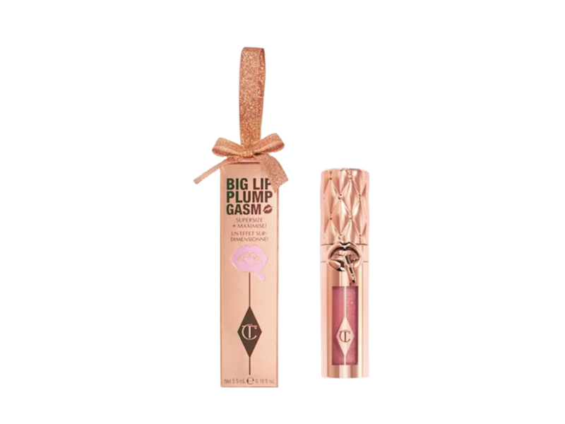 Charlotte Tilbury Big Lip Plumpgasm Plumping Lip Gloss, Strawberry Chocolate, 0.18 fl oz/5.5 mL