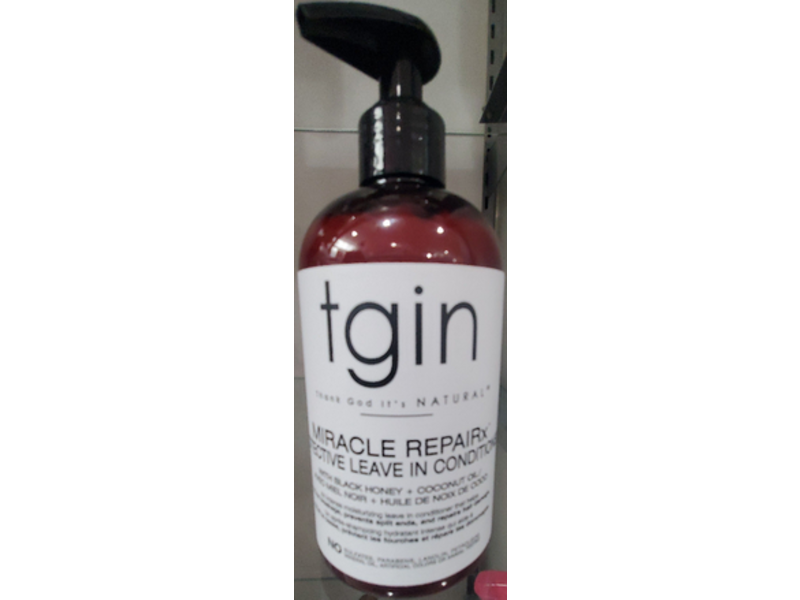 tgin Miracle Repairx Protective Leave In Conditioner, Black Honey + Coconut Oil, 13 oz