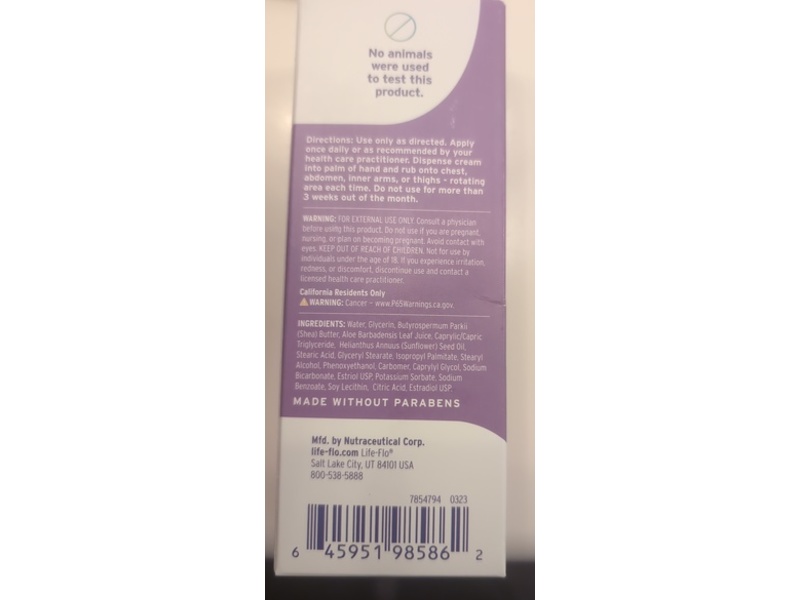 Life-Flo Biestro Care Body Cream, Estriol & Estradiol, 4 oz/112 g