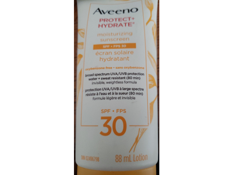 Aveeno Protect + Hydrate Moisturizing Sunscreen, SPF 30, 88 mL
