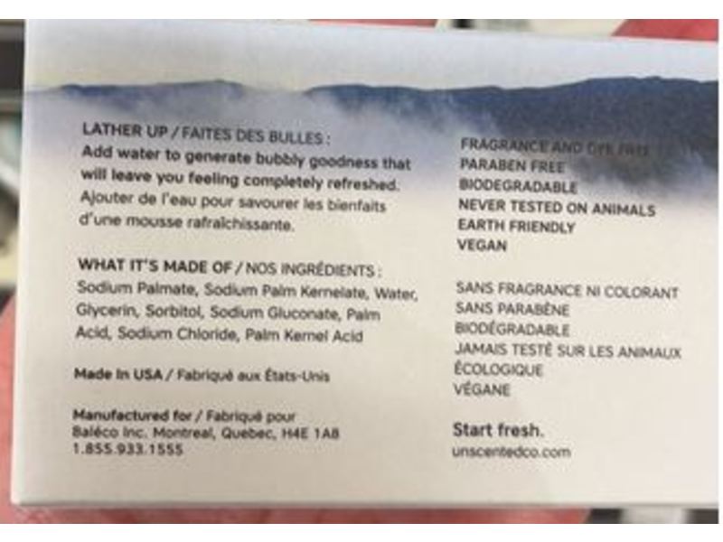 The Unscented Company Soap Bar, 4.2 oz/120 g