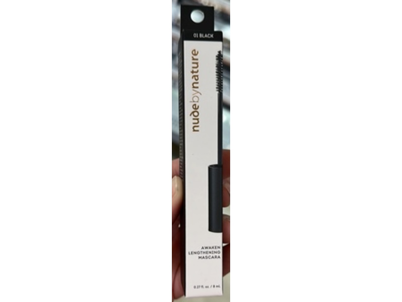 Nude By Nature Awaken Lightening Mascara, 01 Black, 0.27 fl oz/8 mL