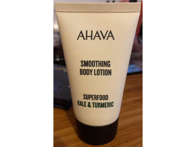 Ahava Smoothing Body Lotion, Superfood Kale & Turmeric, 1.3 fl oz/40 mL