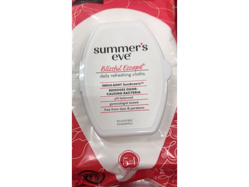 Summer' s Eve Blissful Escape Daily Refreshing Feminine Wipes, 32 Count