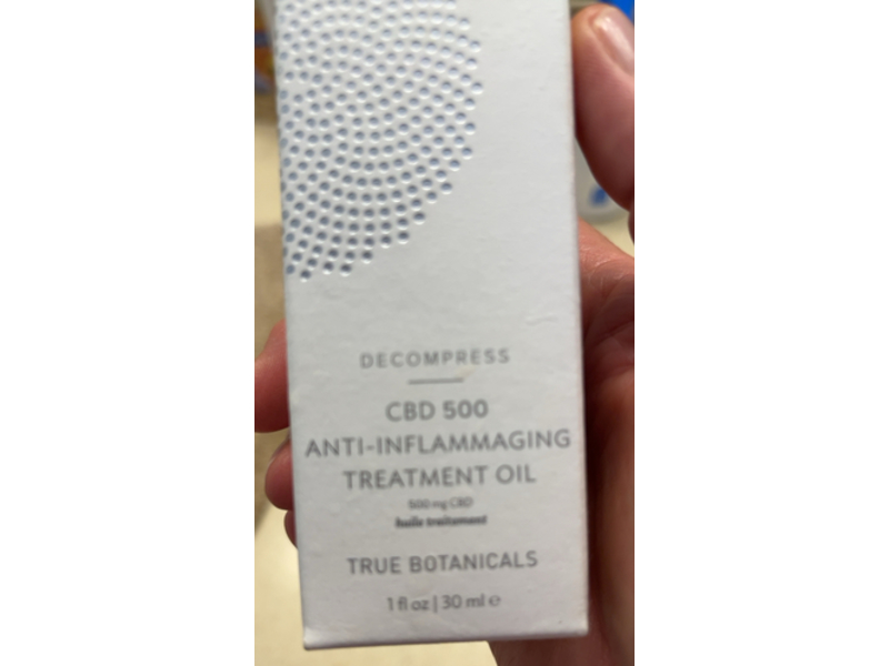 True Botanicals Decompress Cbd Anti-Inflammaging Treatment Oil, 1 fl oz/30 mL
