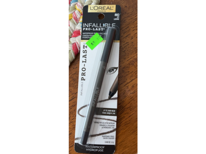 L'Oreal Paris Infallible Pro-Last Waterproof Pencil Eyeliner, 860 Ivy Lierry, 0.042 oz/12 g