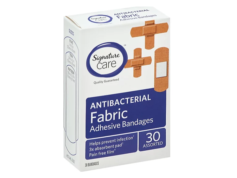 Safeway Sterile Advanced Antibacterial Fabric Bandage, One Size, 30 Count