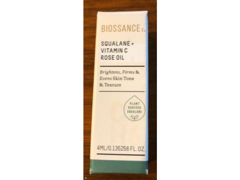 Biossance Squalane + Vitamine C Rose Oil, 0.13 fl oz / 4 mL