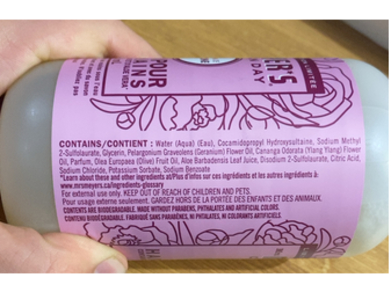 Mrs. Meyer's Clean Day Hand Soap, Pivoine, 370 mL