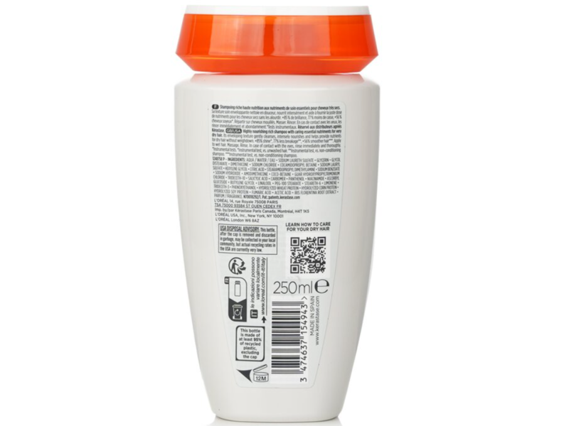 Kerastase Nutritive Bain Satin Riche Shampoo, 8.5 fl oz/250 mL