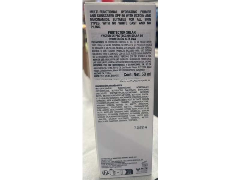 Anastasia Severly Hills Hydra Prime Sunscreen, Spf 50, 1.69 fl oz/50 mL